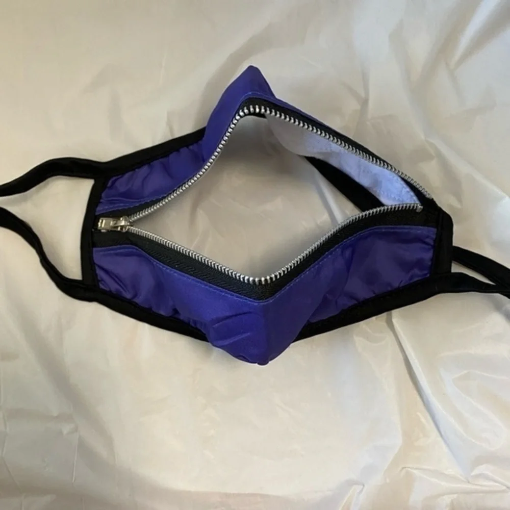 Fashion Cotton Zippered Face‎ Mask Purple